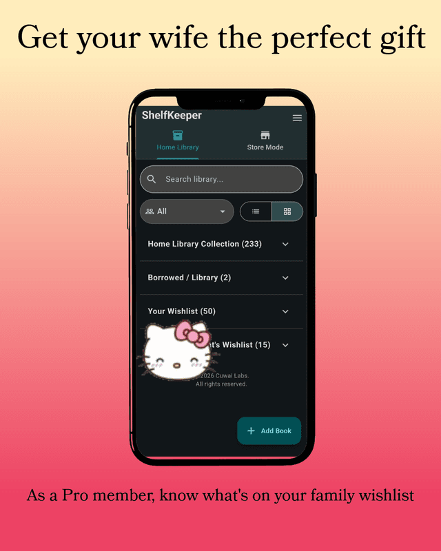 ShelfKeeper App Interface — Digital Bookshelf